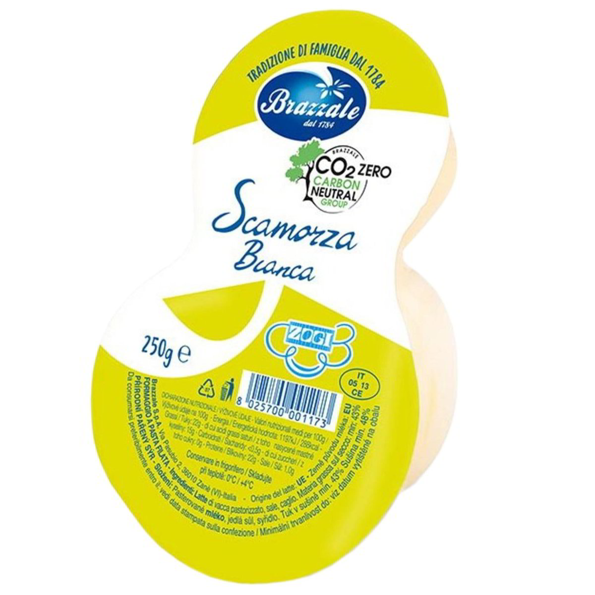 SCAMORZA BIANCA gr. 250 - Pacco da 6