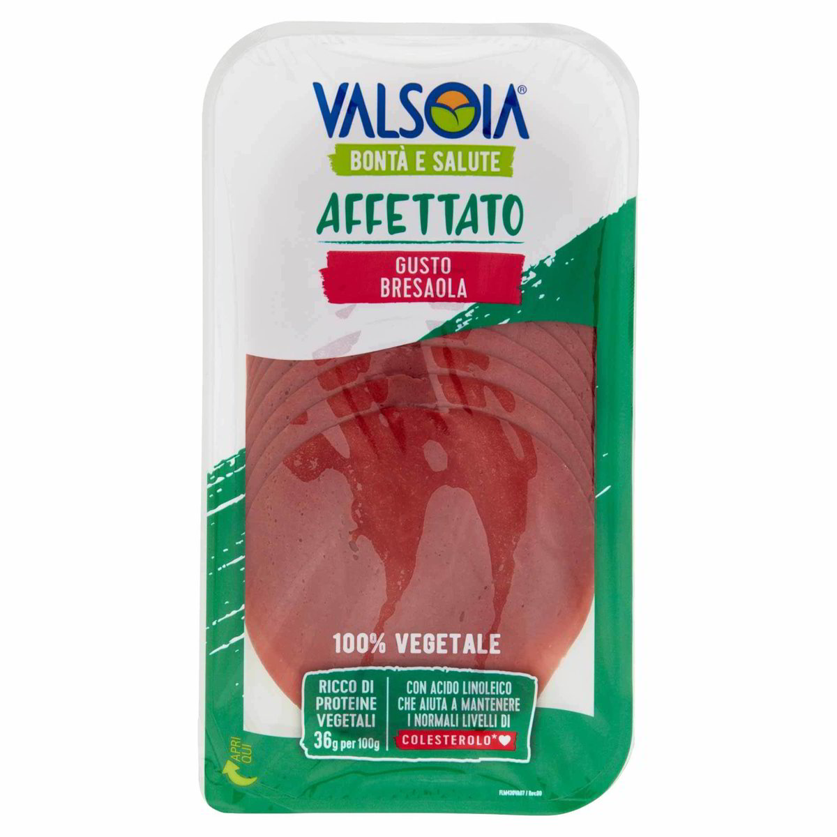 AFFETTATO VEGETALE GUSTO BRESAOLA VALSOIA gr. 90 - Pacco singolo
