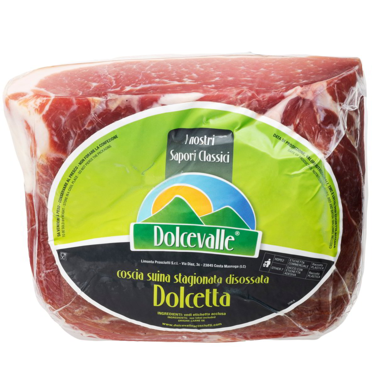 DOLCETTA PROSCIUTTO CRUDO STAGIONATO  kg 3 - Pacco singolo