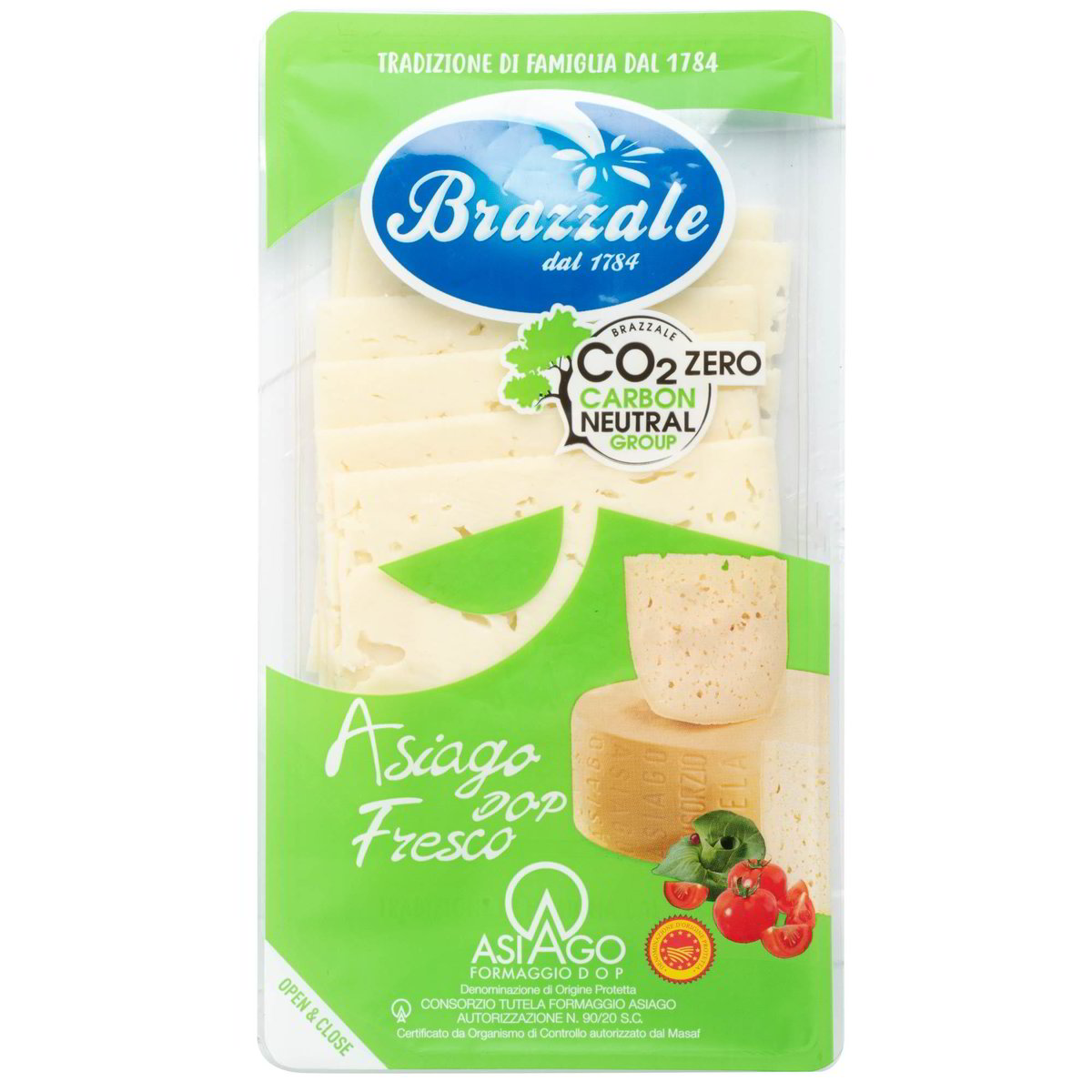 FETTE DI ASIAGO DOP FRESCO BRAZZALE gr. 100 - Pacco singolo