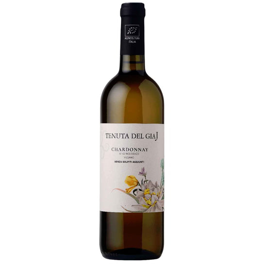 CHARDONNAY BIOLOGICO VEGANO SENZA SOLFITI 12,5° TENUTA DEL GIAJ  ml 750 - Pacco da 6