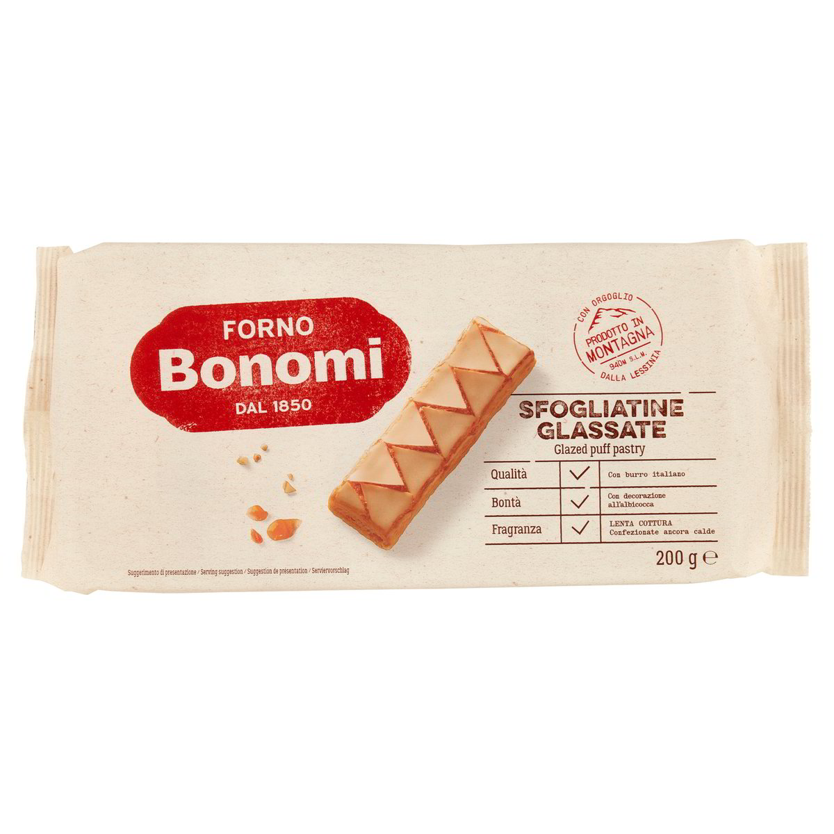 BONOMI SFOGLIATINE GLASS.GR200 - Pacco da 15