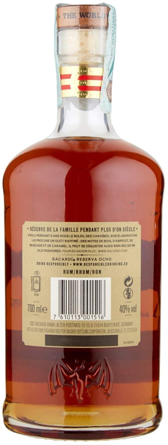 Bacardi Rum Gran Reserva, 8 anni, 70 cl - pacco da 6