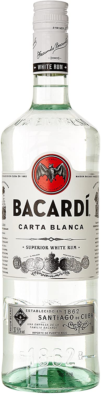 Bacardi Rhum Carta Blanca Ml.1000 - pacco da 6