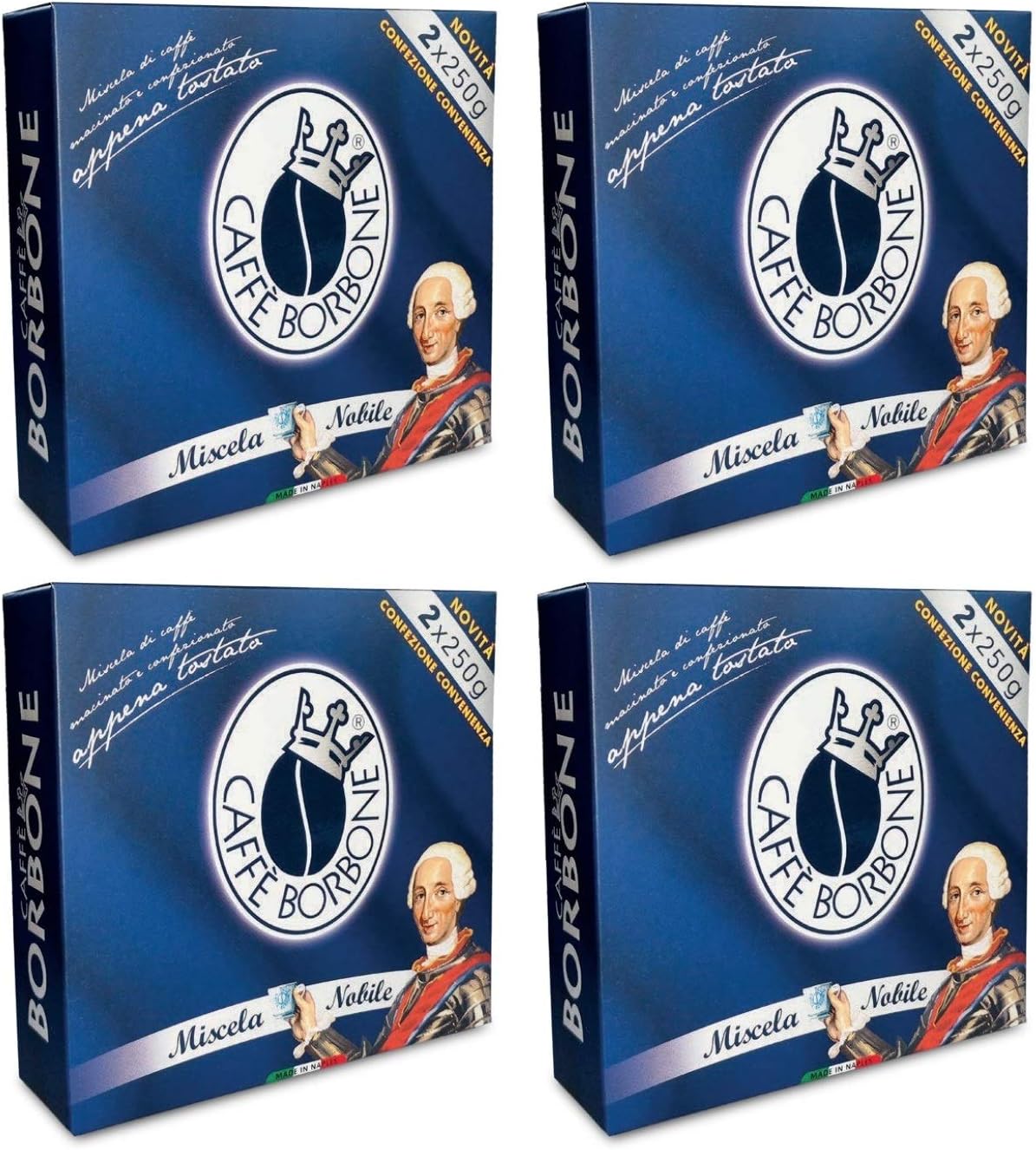 Macinato Miscela Nobile - 8 x 250g - Caffè Borbone