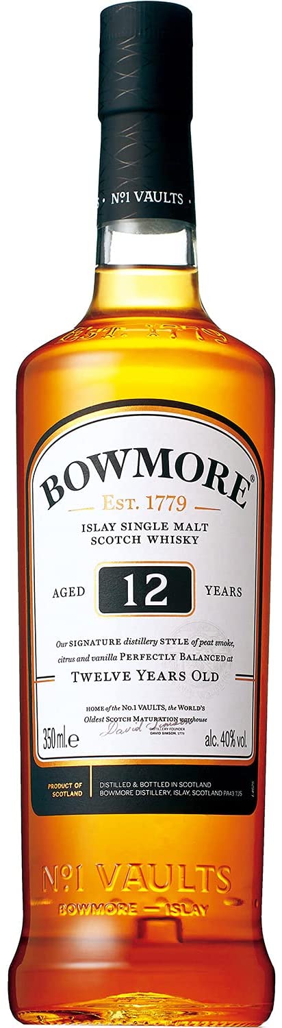 Bowmore 12Y Single Malt Whiskey invecchiato 12 anni - 700 ml - pacco da 2