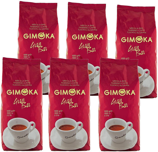 Gimoka Gran Bar, Caffè in Grani, 6 Confezioni, 6 x 1000g