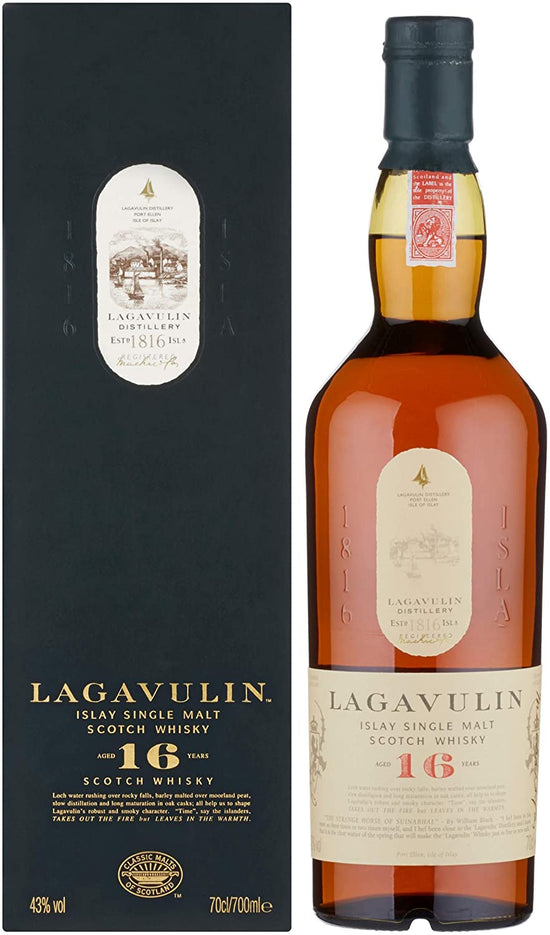 Lagavulin 16 Year Old Scotch Single Malt, Whisky Scozzese con Astuccio, 700ml