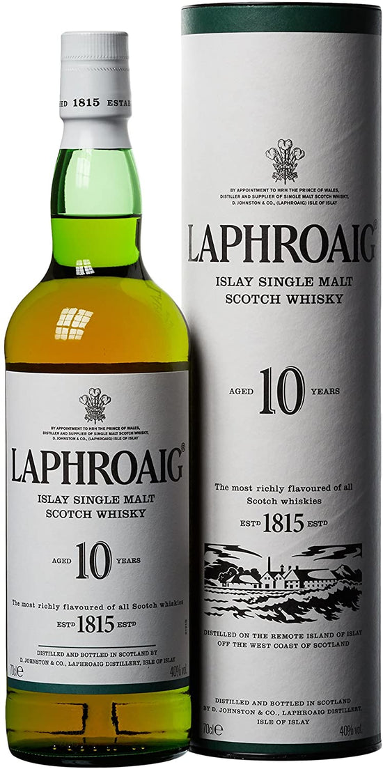 Laphroaig Scotch Whisky al Malto Puro 10 Anni, 70cl - Pacco singolo