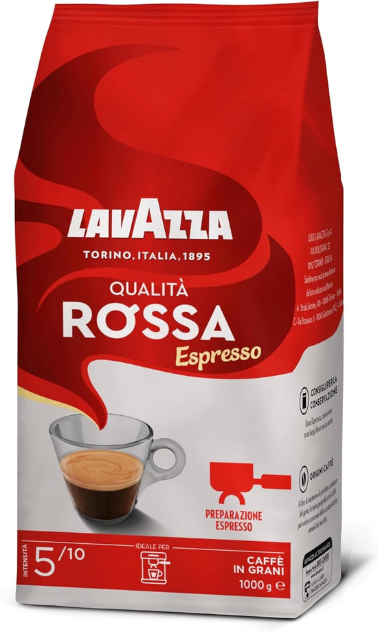 Lavazza Qualità Rossa, Set 6 confezioni da 1 kg. Totale 6 kg