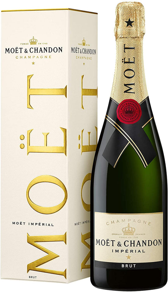 Champagne Moët &amp; Chandon Brut Impérial con confezione regalo (2 x 0,75 l)