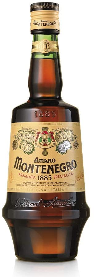 Amaro Montenegro – Liquore digestivo ottenuto da 40 erbe aromatiche accuratamente selezionate secondo una ricetta segreta. Bottiglia da 70cl, 23% vol. - pacco da 6