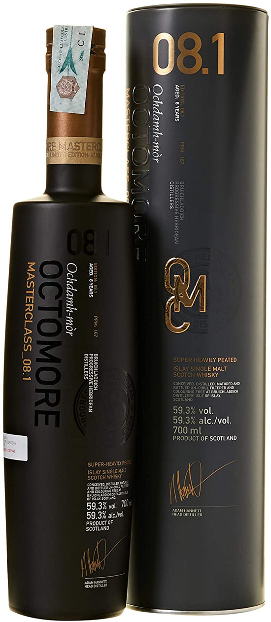 Bruichladdich Octomore Edition 08.1 Masterclass Islay Scotch Single Malt - 700 ml