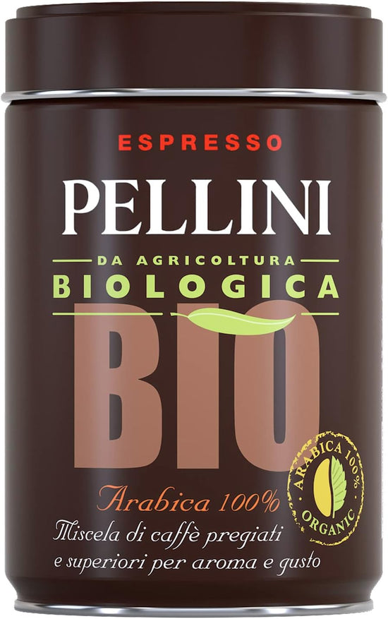 Pellini Espresso Bio, Caffè Macinato per Moka da Agricoltura Biologica dal Sapore Dolce e Delicato, Miscela 100% Arabica a Tostatura Media, set 6 x 250g (Totale 1,5 KG)