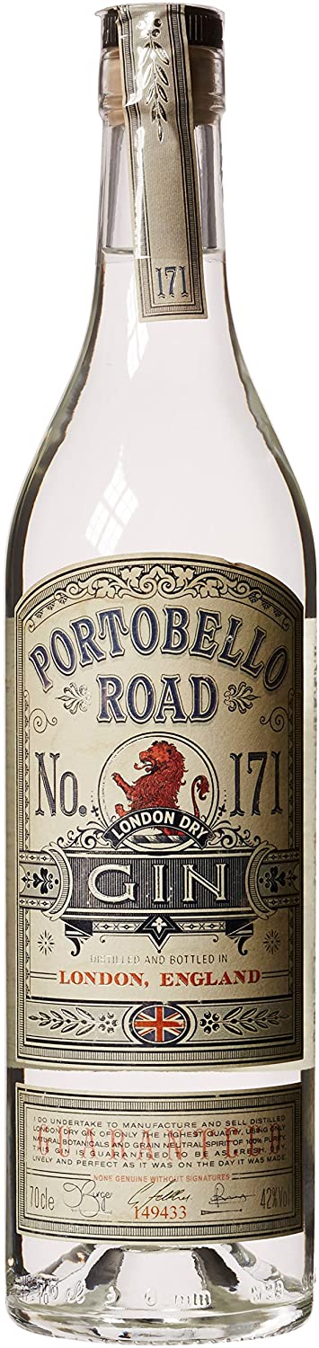 Portobello Road Gin No. 171, 42% Vol., 700 ml - pacco da 6