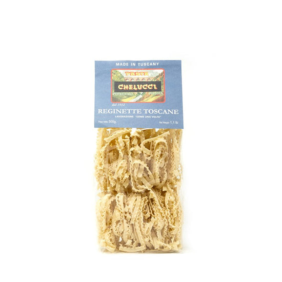Reginette Toscane trafilate a bronzoi - Pasta artigianale – Vero Grano Antico Senatore Cappelli - Pacco singolo