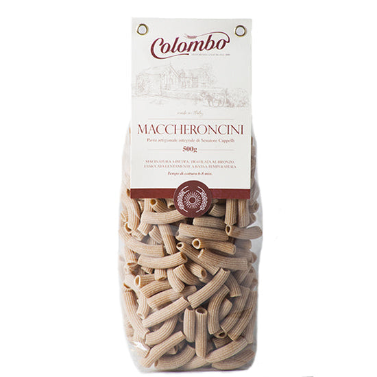 Maccheroncini Colombo - Pasta artigianale Colombo - Grano Senatore Cappelli - Pacco singolo