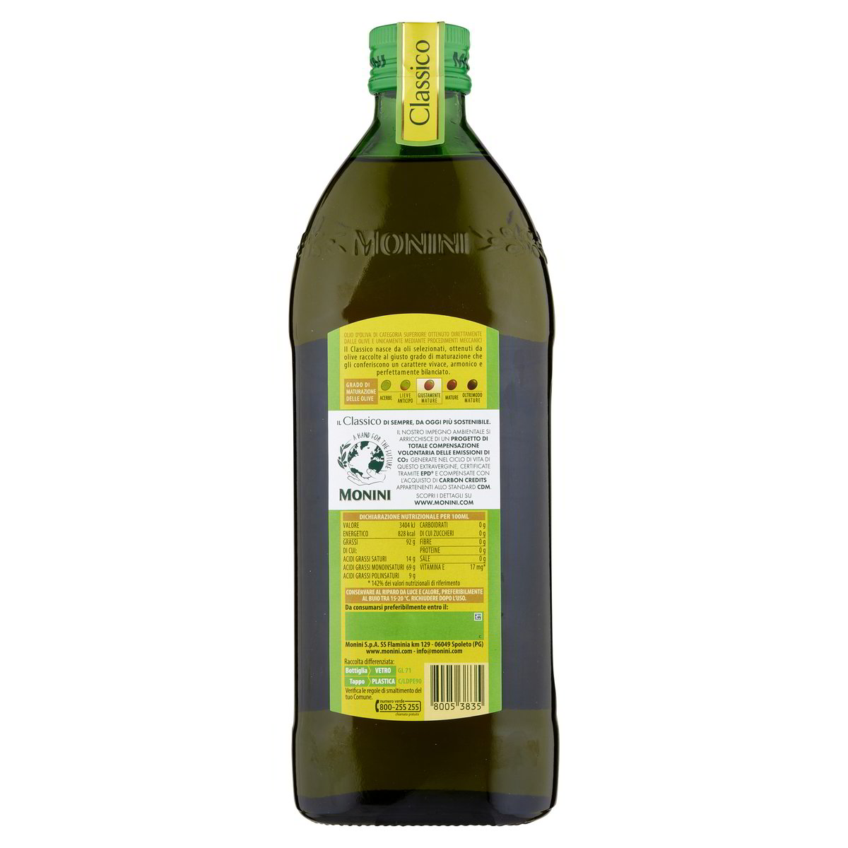 OLIO EXTRA VERGINE MONINI LT.1 - pacco da 12