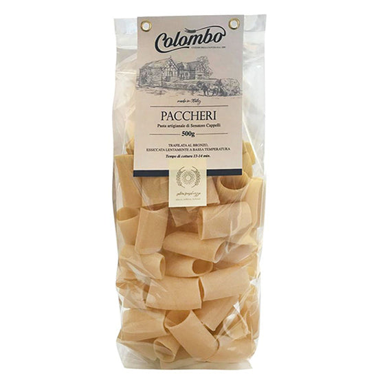 Paccheri Colombo – Pasta artigianale – Grano Senatore Cappelli - pacco da 12