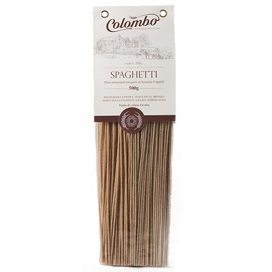 Spaghetti Integrali Colombo – Pasta integrale artigianale – Grano Senatore Cappelli - Pacco singolo