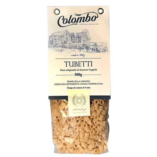 Tubetti Colombo - Pasta artigianale - Grano Senatore Cappelli - pacco da 12